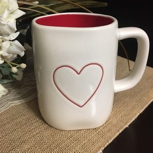Rae Dunn Heart Mug - Red Inside